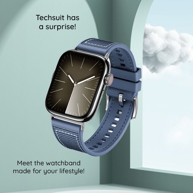 Curea pentru Apple Watch 4, 5, 6, 7, 8, 9, SE, SE2, Ultra, Ultra 2 (42/44/45/49mm) - albastru