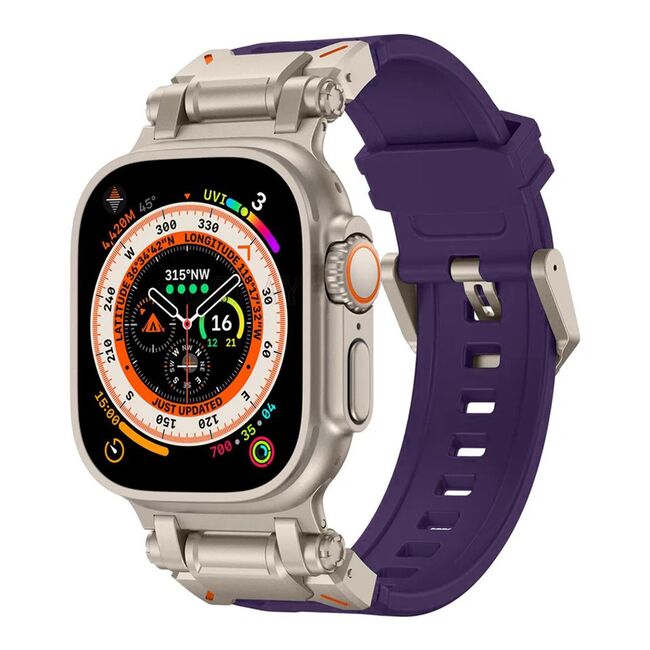 Curea pentru Apple Watch 4, 5, 6, 7, 8, 9, SE, SE2, Ultra, Ultra 2 (42/44/45/49mm) - mov