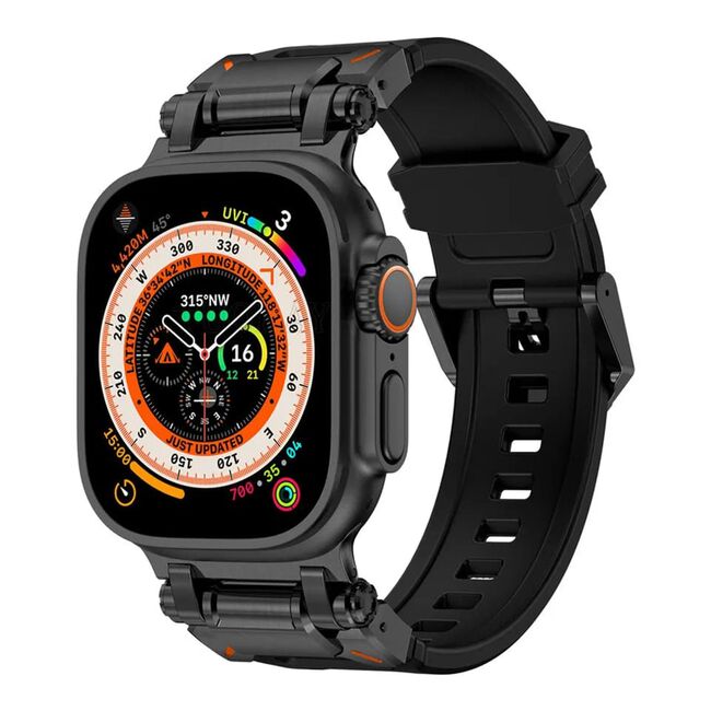 Curea pentru Apple Watch 4, 5, 6, 7, 8, 9, SE, SE2, Ultra, Ultra 2 (42/44/45/49mm) - negru