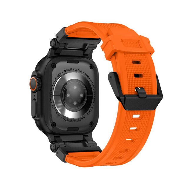 Curea pentru Apple Watch 4, 5, 6, 7, 8, 9, SE, SE2, Ultra, Ultra 2 (42/44/45/49mm) - portocaliu