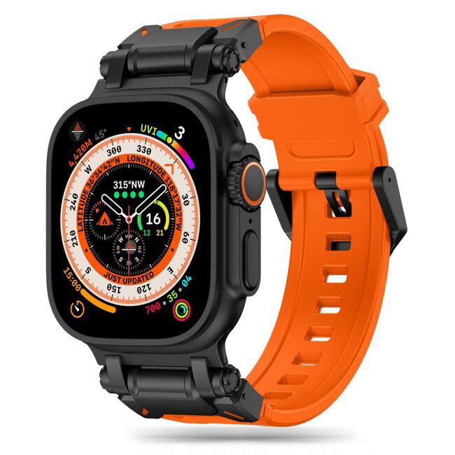 Curea pentru Apple Watch 4, 5, 6, 7, 8, 9, SE, SE2, Ultra, Ultra 2 (42/44/45/49mm) - portocaliu