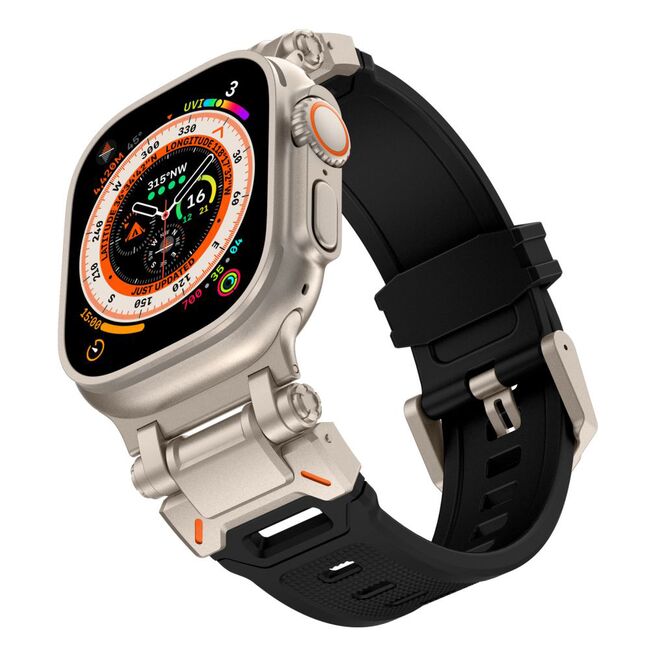 Curea pentru Apple Watch 4, 5, 6, 7, 8, 9, SE, SE2, Ultra, Ultra 2 (42/44/45/49mm) - negru