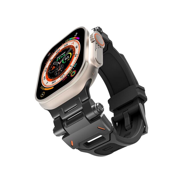 Curea pentru Apple Watch 4, 5, 6, 7, 8, 9, SE, SE2, Ultra, Ultra 2 (42/44/45/49mm) - negru