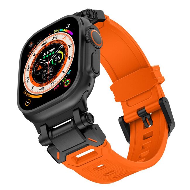 Curea pentru Apple Watch 4, 5, 6, 7, 8, 9, SE, SE2, Ultra, Ultra 2 (42/44/45/49mm) - portocaliu