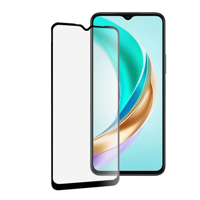 Folie sticla pentru Honor X6b 111d Full Cover / Full Glue tempered glass - margini negre
