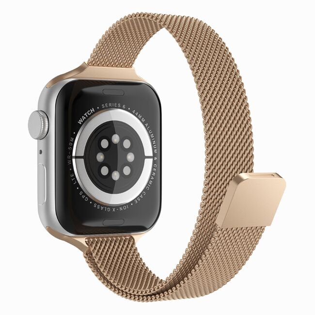 Curea pentru Apple Watch 4, 5, 6, 7, 8, 9, SE, SE2, Ultra, Ultra 2 (38/40/41mm) - auriu