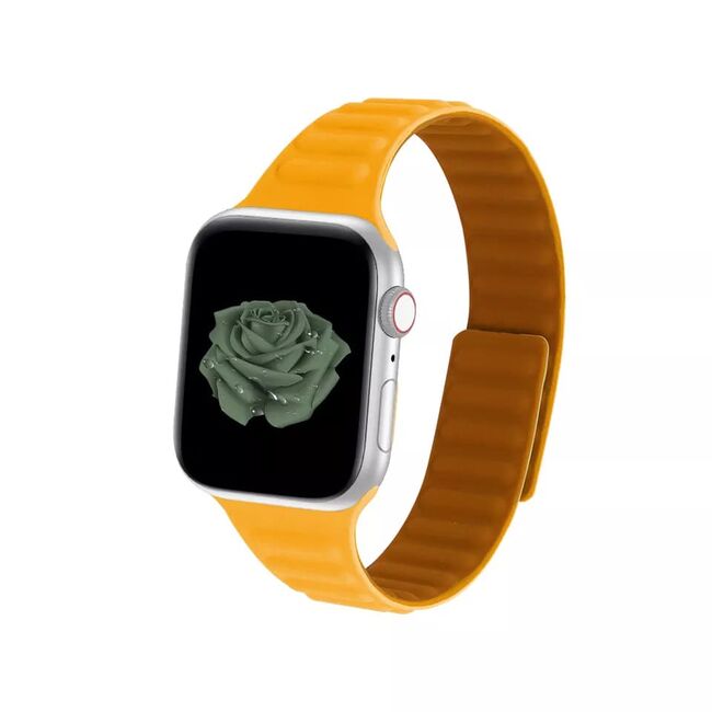Curea pentru Apple Watch 4, 5, 6, 7, 8, 9, SE, SE2, Ultra, Ultra 2 (38/40/41mm) - portocaliu