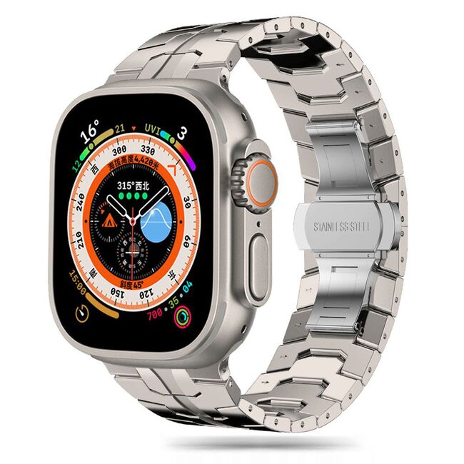 Curea pentru Apple Watch 4, 5, 6, 7, 8, 9, SE, SE2, Ultra, Ultra 2 (42/44/45/49mm) - argintiu