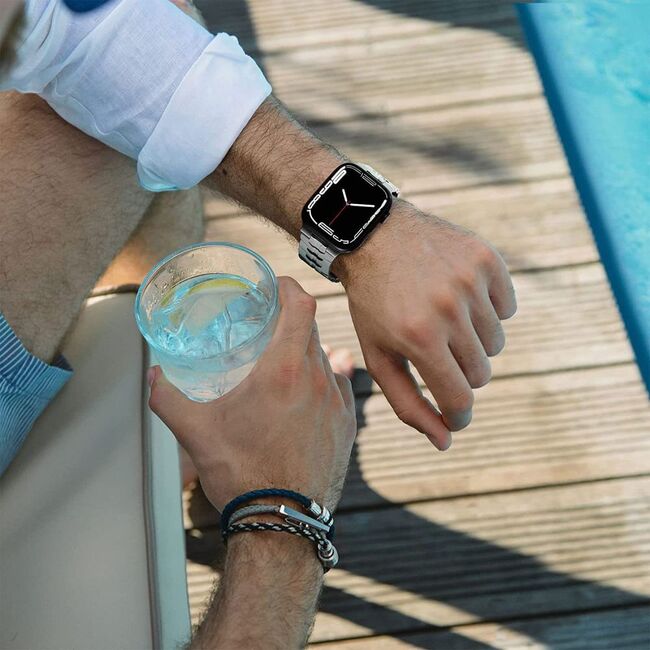 Curea pentru Apple Watch 4, 5, 6, 7, 8, 9, SE, SE2, Ultra, Ultra 2 (42/44/45/49mm) - gri