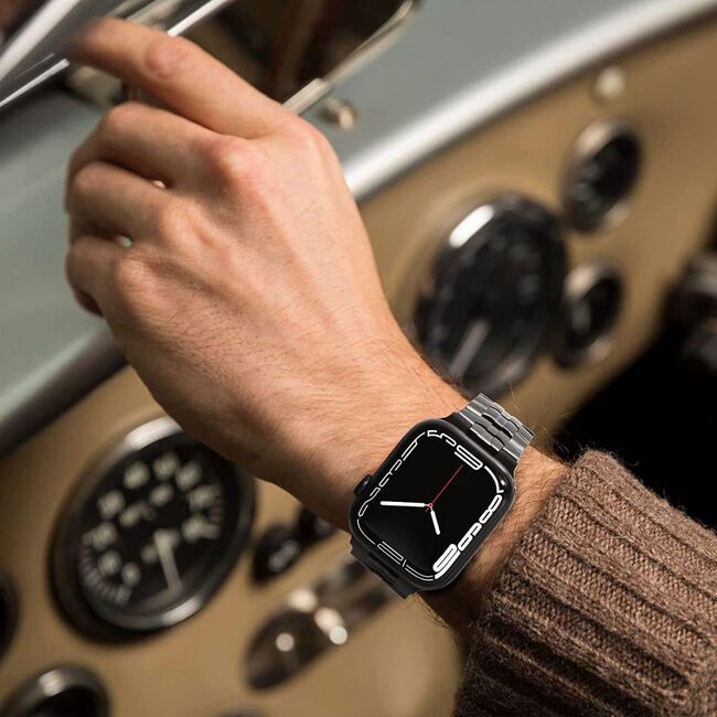 Curea pentru Apple Watch 4, 5, 6, 7, 8, 9, SE, SE2, Ultra, Ultra 2 (42/44/45/49mm) - argintiu
