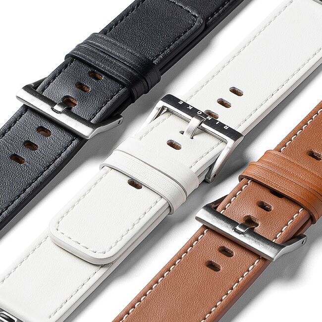 Curea pentru Apple Watch 4, 5, 6, 7, 8, 9, SE, SE2, Ultra, Ultra 2 (42/44/45/49mm) Leather - maro intens