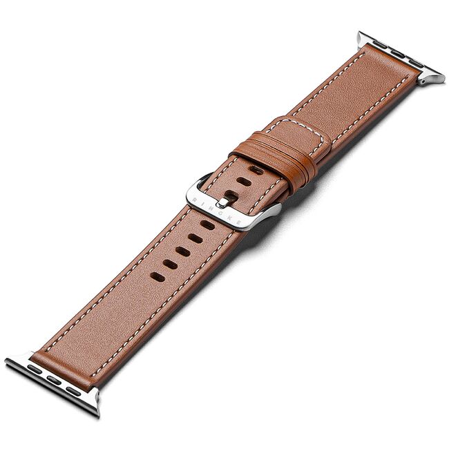 Curea pentru Apple Watch 4, 5, 6, 7, 8, 9, SE, SE2, Ultra, Ultra 2 (42/44/45/49mm) Leather - maro