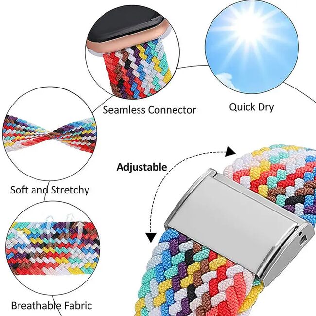 Curea pentru Apple Watch 4, 5, 6, 7, 8, 9, SE, SE2, Ultra, Ultra 2 (42/44/45/49mm) - multicolor