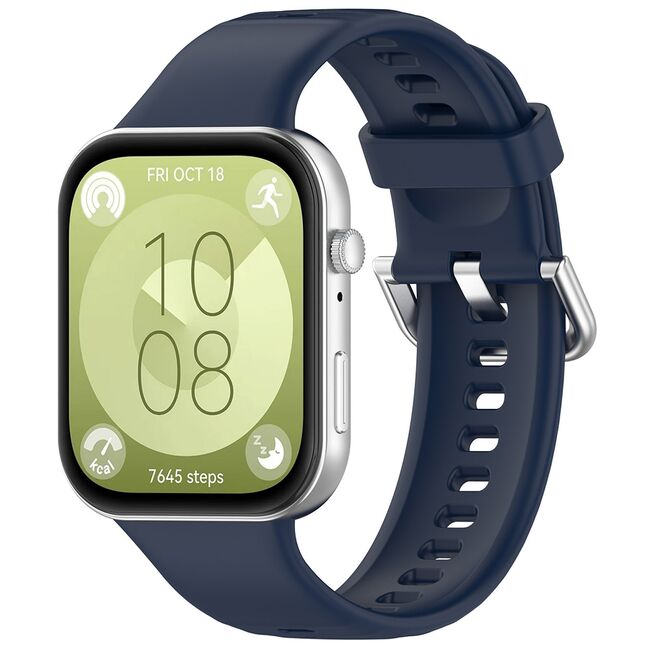 Curea pentru Huawei Fit 3 din silicon - albastru intens