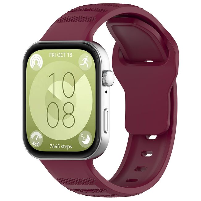 Curea pentru Huawei Fit 3 din silicon - bordeaux