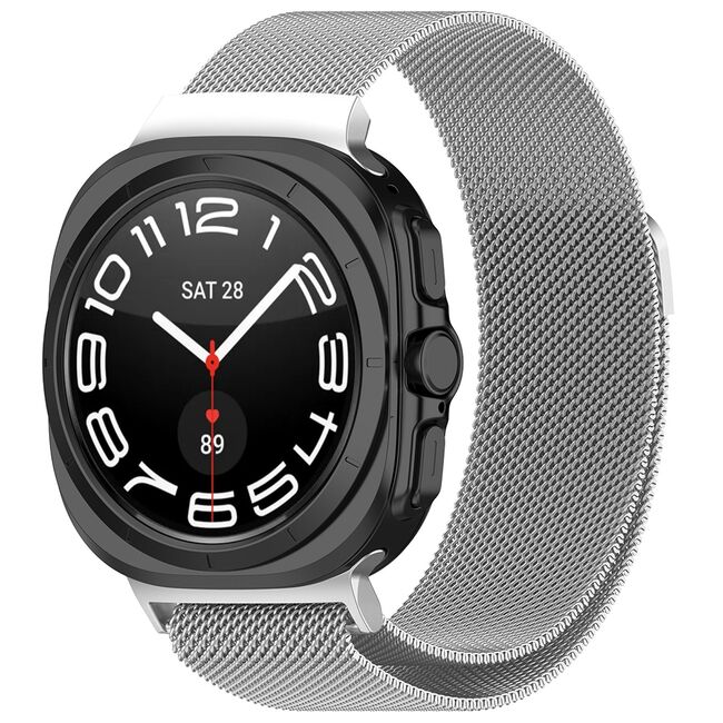 Curea pentru Samsung Galaxy Watch Ultra 47mm Stainless Steel - argintiu