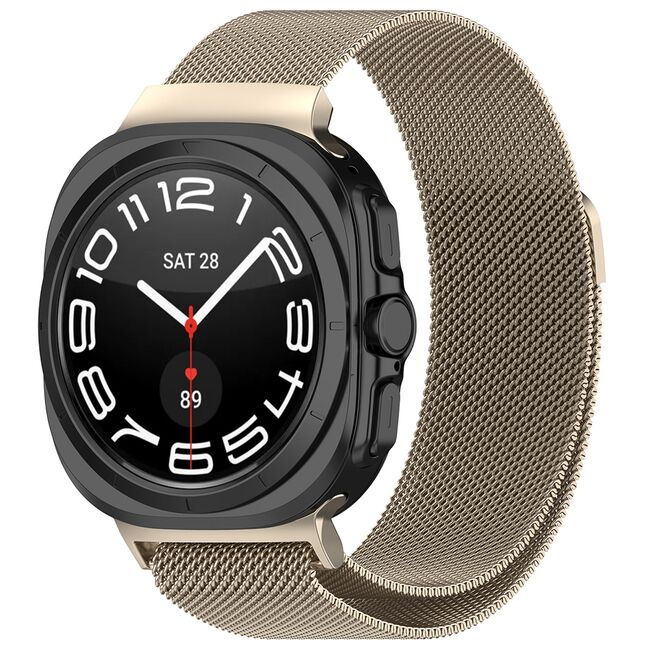 Curea pentru Samsung Galaxy Watch Ultra 47mm Stainless Steel - crem