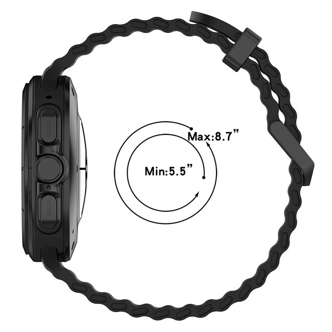 Curea pentru Samsung Galaxy Watch Ultra 47mm din silicon - albastru inchis