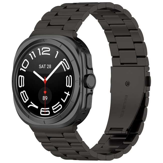 Curea pentru Samsung Galaxy Watch Ultra 47mm Stainless Steel - negru