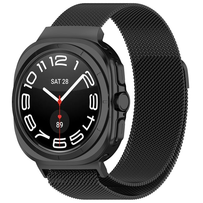 Curea pentru Samsung Galaxy Watch Ultra 47mm Stainless Steel - negru