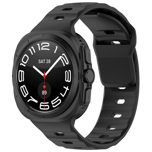 Curea pentru Samsung Galaxy Watch Ultra 47mm din silicon - negru
