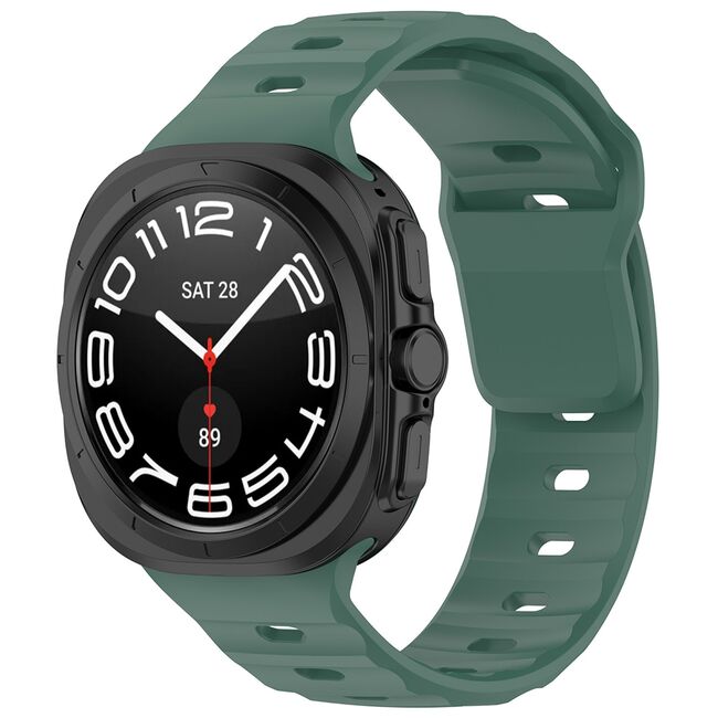 Curea pentru Samsung Galaxy Watch Ultra 47mm din silicon - verde