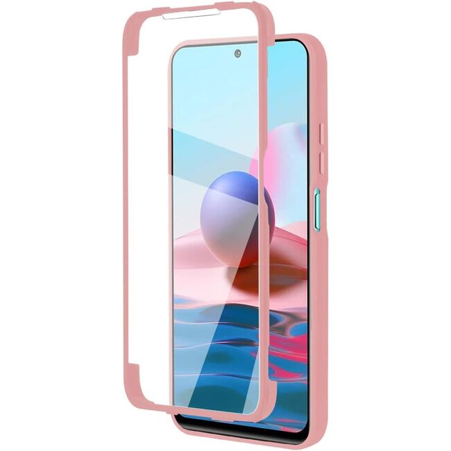 Pachet 360: Husa cu folie integrata pentru  Samsung Galaxy A53 5G Cover360 fata / spate - roz