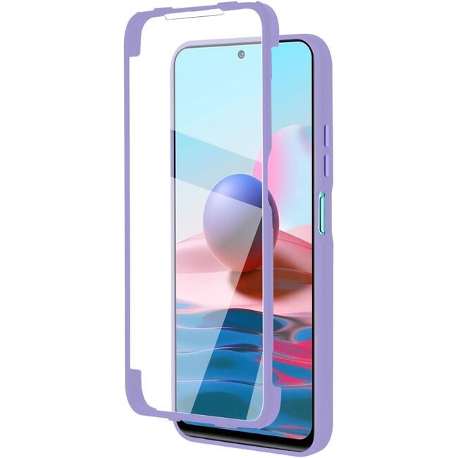 Pachet 360: Husa cu folie integrata pentru  Samsung Galaxy A53 5G Cover360 fata / spate - mov