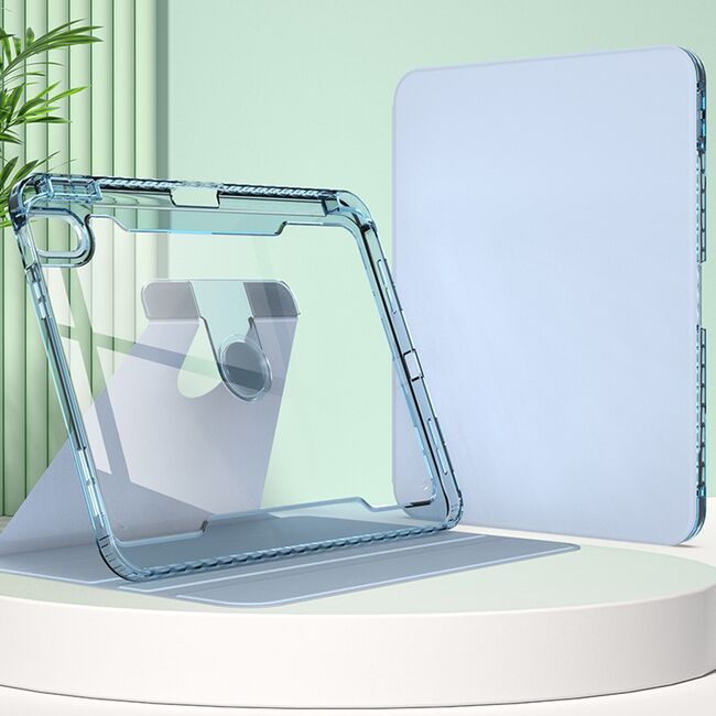 Husa pentru iPad 11 2025, iPad 10 2022 rotativa de tip stand cu functie sleep/wake-up si slot pentru stylus, albastru