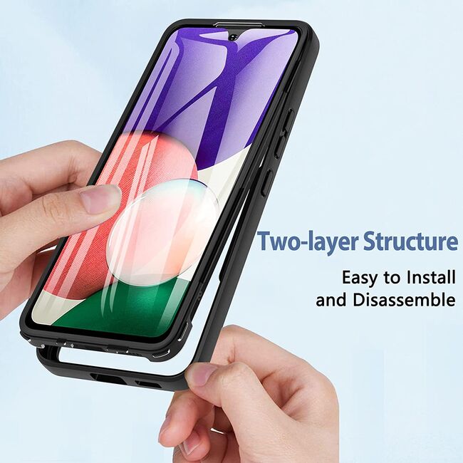 Pachet 360: Husa cu folie integrata pentru  Samsung Galaxy A53 5G Cover360 fata / spate - albastru