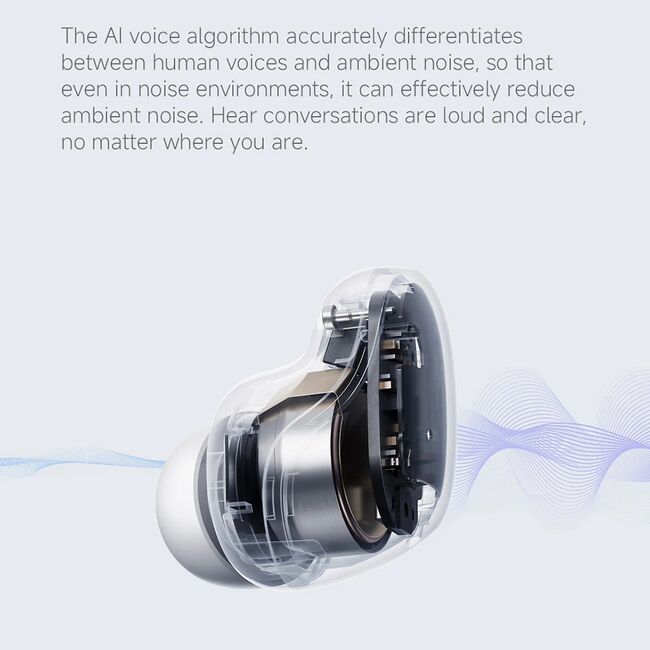 Casti wireless Xiaomi - wireless earbuds redmi buds 6 play - bluetooth, active noise cancellation, ergonomic design - negru