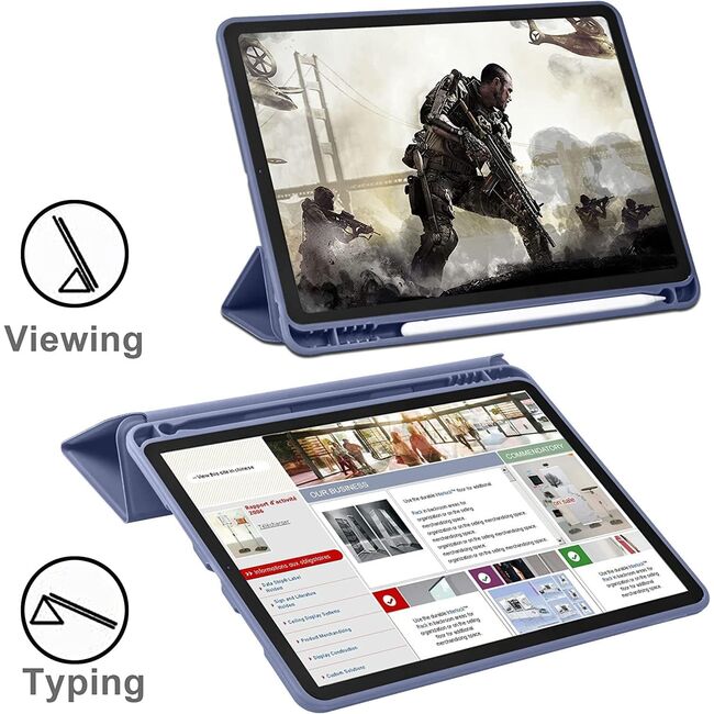 Husa pentru Xiaomi Redmi Pad Pro 12.1 Inch Soft Shell cu functie wake-up/sleep si compartiment pentru stylus, tip stand - mov