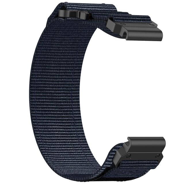 Curea pentru Garmin Fenix 3/3 HR/5X/5X Plus/6X/6X Pro/7X/7X Pro Solar 26 mm Quickfit din material textil - albastru