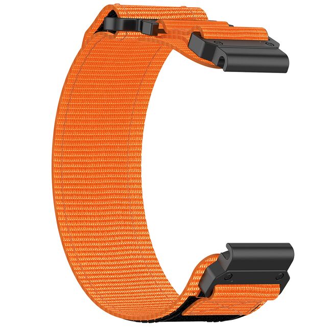 Curea pentru Garmin Fenix 3/3 HR/5X/5X Plus/6X/6X Pro/7X/7X Pro Solar 26 mm Quickfit din material textil - portocaliu