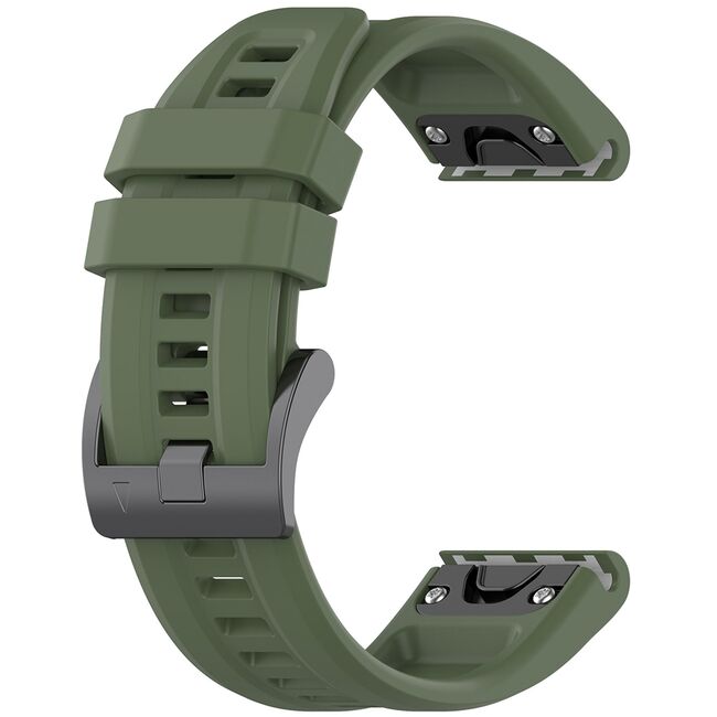 Curea pentru Garmin Fenix 3/3 HR/5X/5X Plus/6X/6X Pro/7X/7X Pro Solar 26 mm din silicon - verde