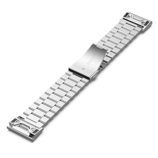 Curea pentru Garmin Fenix 5/5 Plus 6/6 Pro/7/Forerunner 935/945/955/Approach S60/S62 22 mm Quickfit Premium Stainless Steel - argintiu