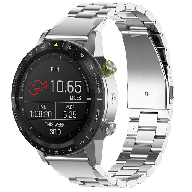 Curea pentru Garmin Fenix 5/5 Plus 6/6 Pro/7/Forerunner 935/945/955/Approach S60/S62 22 mm Quickfit Premium Stainless Steel - argintiu