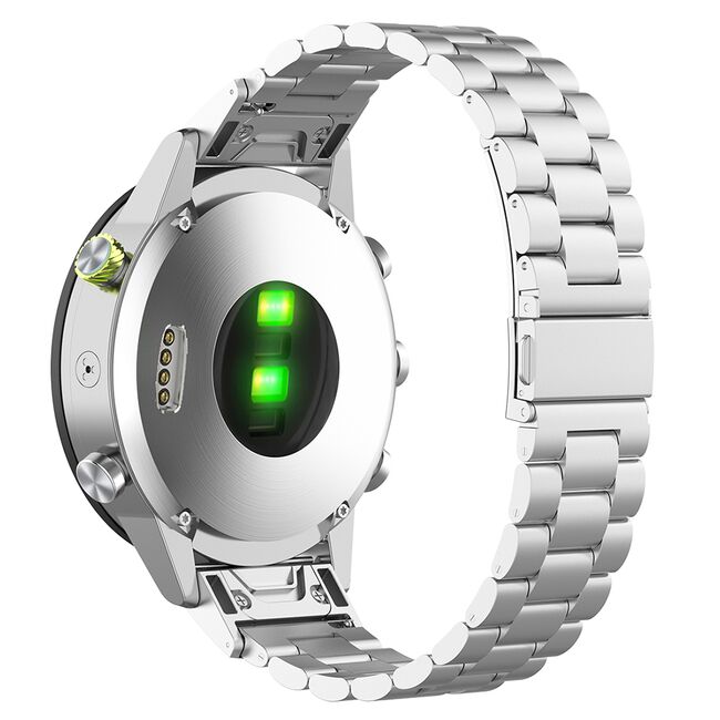 Curea pentru Garmin Fenix 5/5 Plus 6/6 Pro/7/Forerunner 935/945/955/Approach S60/S62 22 mm Quickfit Premium Stainless Steel - argintiu