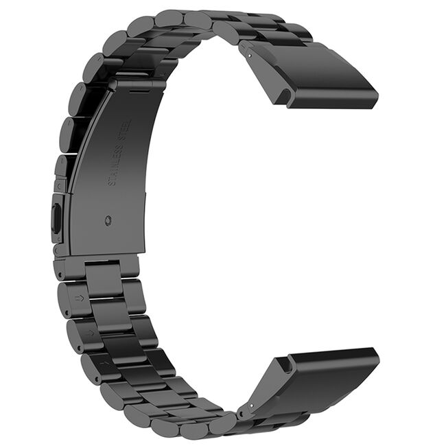 Curea pentru Garmin Fenix 5/5 Plus 6/6 Pro/7/Forerunner 935/945/955/Approach S60/S62 22 mm Quickfit Premium Stainless Steel - negru