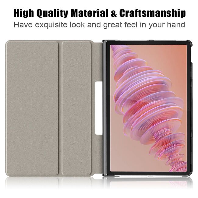 Husa pentru Lenovo Tab Plus 11.5, cu functie wake-up/sleep, tip stand, graffiti