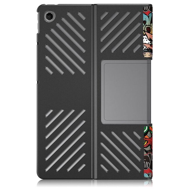 Husa pentru Lenovo Tab Plus 11.5, cu functie wake-up/sleep, tip stand, graffiti