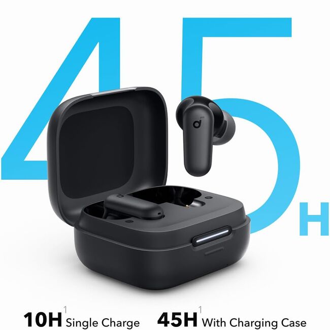 Casti Bluetooth TWS, Noise Cancelling Anker SoundCore P30i, negru