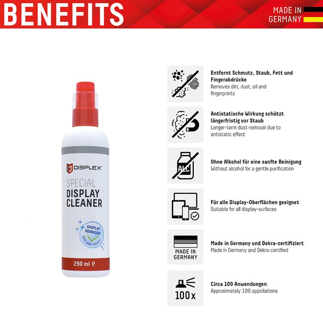 Solutie curatare monitor, display premium Displex, 250ml
