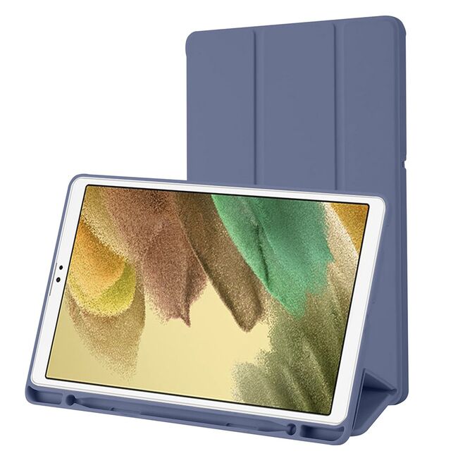 Husa pentru Samsung Galaxy Tab A7 Lite 8.7 inch Soft Shell cu functie wake-up/sleep si compartiment pentru stylus, tip stand - mov