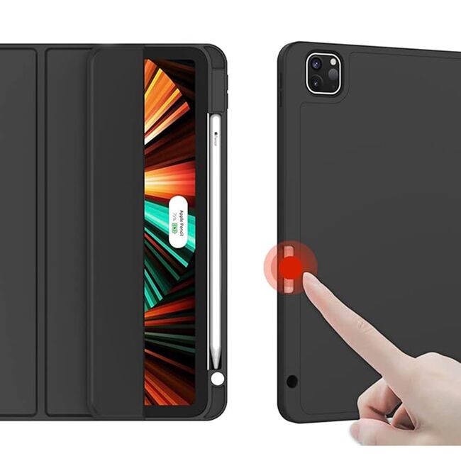 Husa pentru Xiaomi Pad 6, Pad 6 Pro Soft Shell cu functie wake-up/sleep si compartiment pentru stylus, tip stand - verde deschis