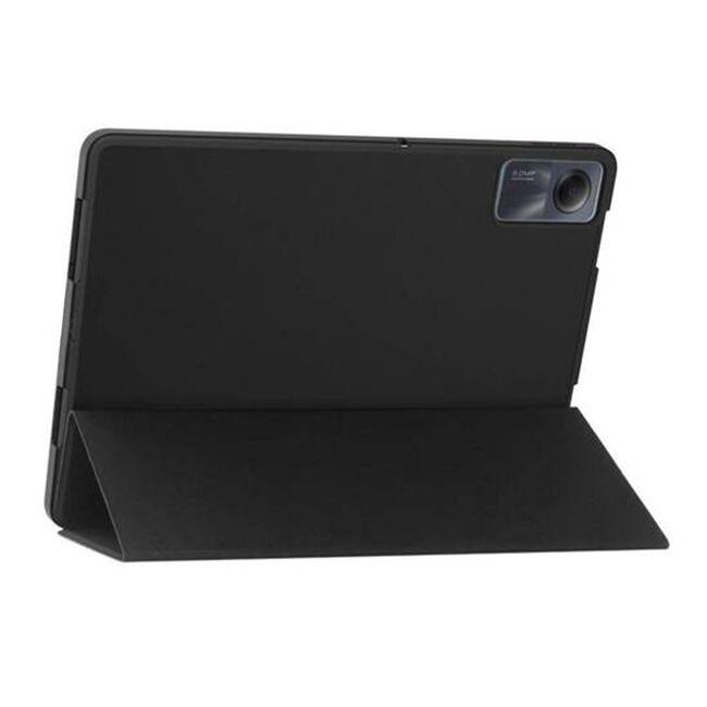 Husa pentru Xiaomi Redmi Pad SE 11 inch Soft Shell cu functie wake-up/sleep si compartiment pentru stylus, tip stand - alb