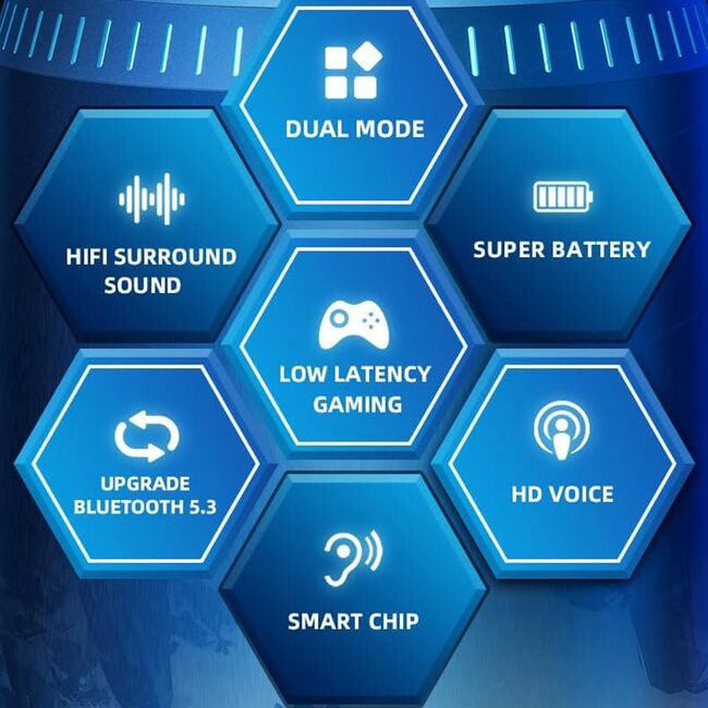 Casti pentru gaming Bluetooth wireless Lenovo GM2 Pro, negru