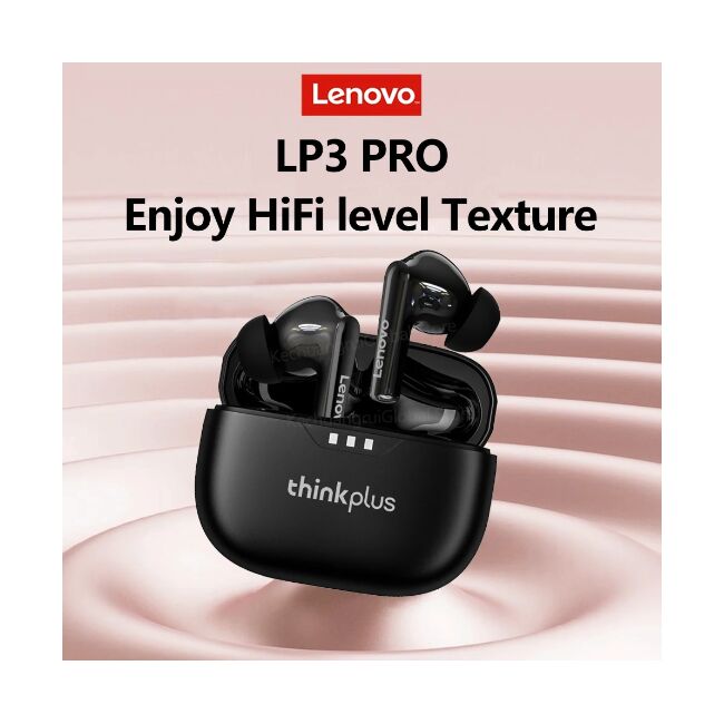 Casti Bluetooth wireess Noise Cancelling Lenovo LP3 Pro, negru