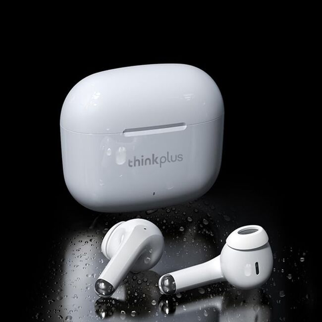 Casti half-in-ear wireless Bluetooth Lenovo ThinkPlus LP40 Pro, alb