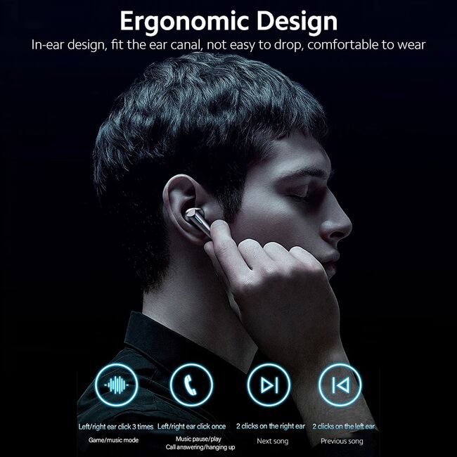 Casti Bluetooth wireless pentru gaming Lenovo XG02, negru